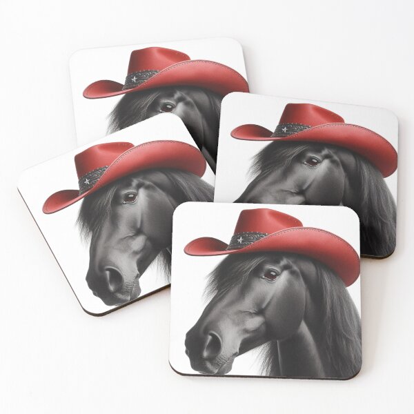 Item preview, Beautiful Black Horse with Red Hat Deign designed and sold by bonnieleigh6902.