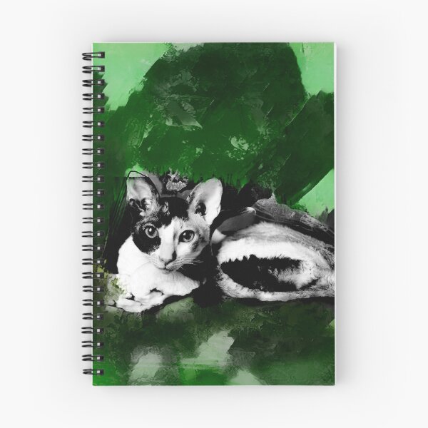 Artikelvorschau, SHAMROCK-GRÜN, MINT-GRÜN, DUNKELGRÜN, GRAU UND BRAUN CORNISH-REX IN BLÄTTERN UND GRAS entworfen und verkauft von Most1234.