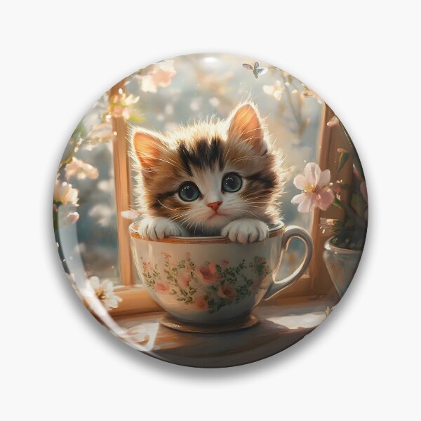 Item preview, Teacup Kitten Delight designed and sold by AI-Only Creations.