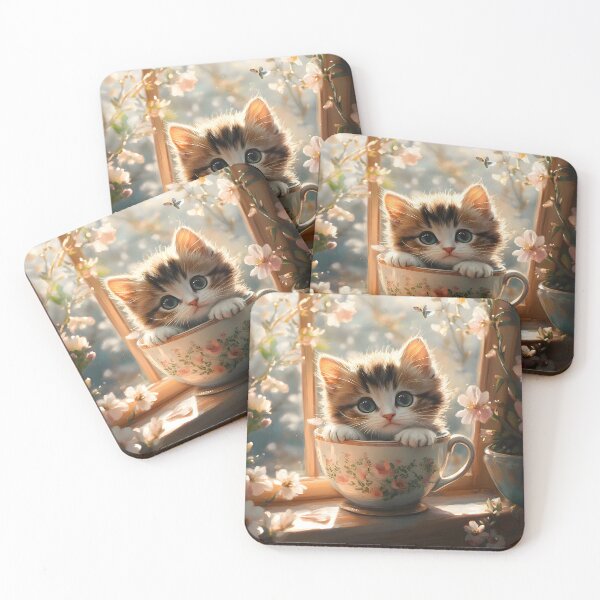 Item preview, Teacup Kitten Delight designed and sold by AI-Only Creations.