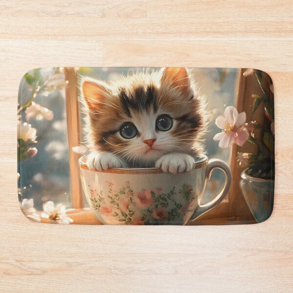 Item preview, Teacup Kitten Delight designed and sold by AI-Only Creations.