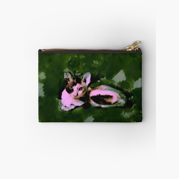 Item preview, DUSTY TURQUOISE, DUSTY ROSE, AND GREEN CORNISH-REX IN LEAVES AND GRASS designed and sold by Most1234.