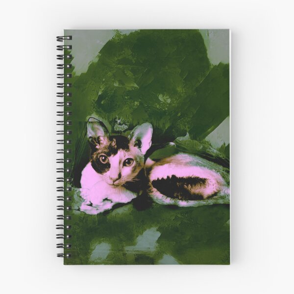 Artikelvorschau, Staubiges Türkis, staubiges Rosa und grüner Cornish-Rex in Blättern und Gras entworfen und verkauft von Most1234.
