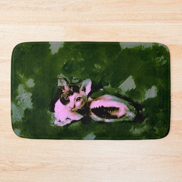 Item preview, DUSTY TURQUOISE, DUSTY ROSE, AND GREEN CORNISH-REX IN LEAVES AND GRASS designed and sold by Most1234.