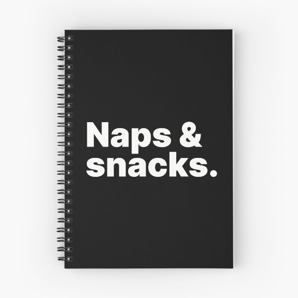 Item preview, Naps & snacks | Food and drink - white text designed and sold by ThingsOnTees.