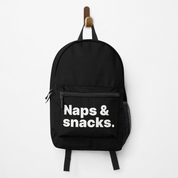 Item preview, Naps & snacks | Food and drink - white text designed and sold by ThingsOnTees.