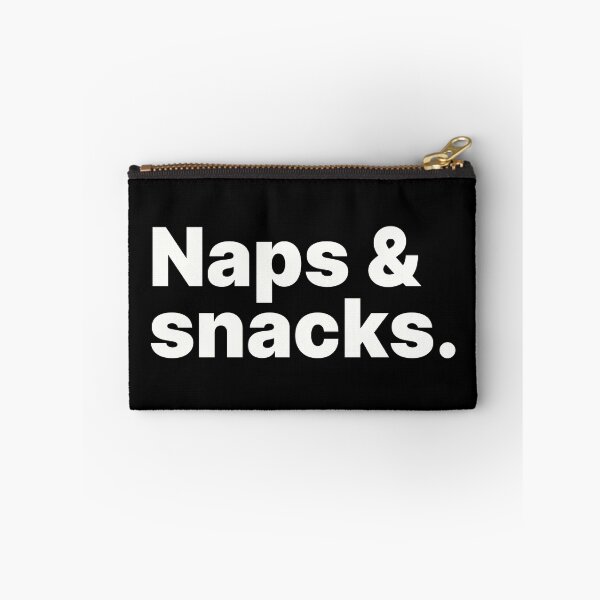 Item preview, Naps & snacks | Food and drink - white text designed and sold by ThingsOnTees.