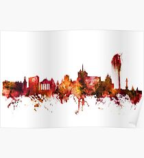 Geneva Switzerland Skyline Poster