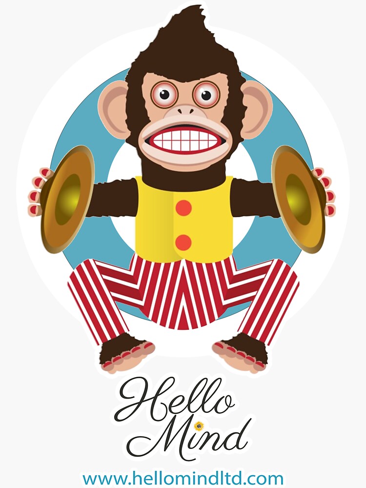 Thumbnail 3 of 3, Sticker, Own your Chimp (a reminder to tell it to shut up) - an Official Hello Mind Ltd design designed and sold by HelloMind.