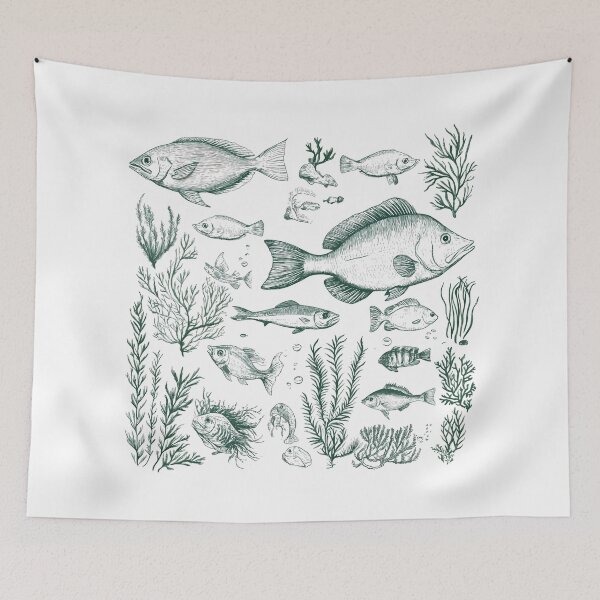 Item preview, Vintage Fish Pattern designed and sold by YalenArt.