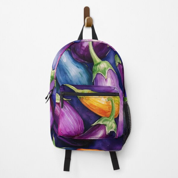 Item preview, watercolor colorful eggplants designed and sold by Valentina-V.