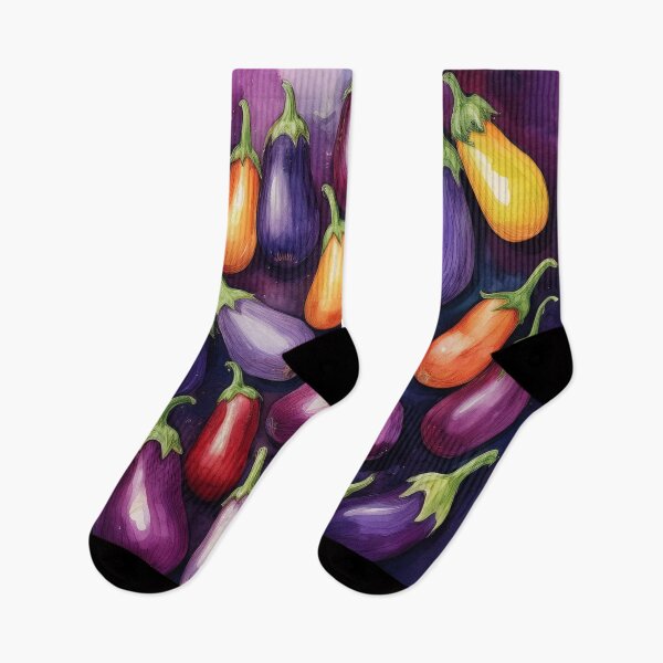Item preview, watercolor eggplants designed and sold by Valentina-V.