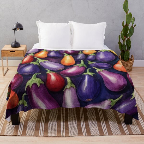 Item preview, watercolor eggplants designed and sold by Valentina-V.