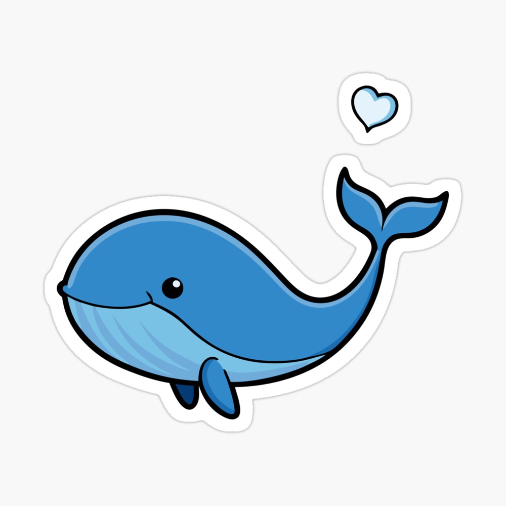 Whale's Gentle Outline Poster