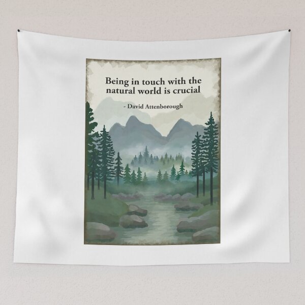Item preview, Being in touch with the natural world is crucial - David Attenborough designed and sold by Scat the cat.