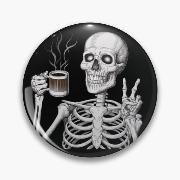 Item preview, Coffee loving skeleton designed and sold by luna--design.