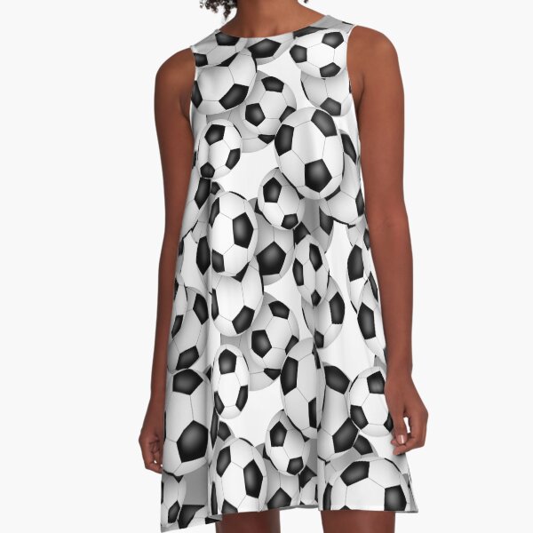 Soccer balls pattern A-Line Dress