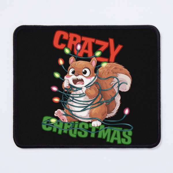 Item preview, Crazy Christmas: Frustrated Squirrel Tangled in Holiday Lights designed and sold by ARTReMi.