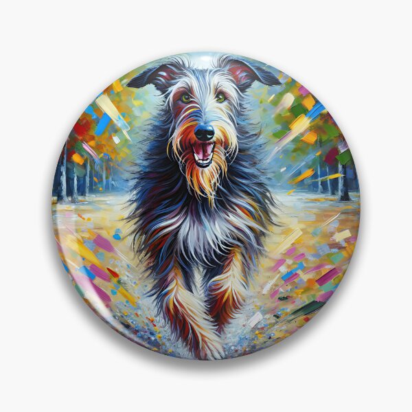 Item preview, Scottish Deerhound Dog Portrait Acrylic Art Print Pet Portrait Gifts for Dog Lovers designed and sold by Puppy Puzzles Plus.