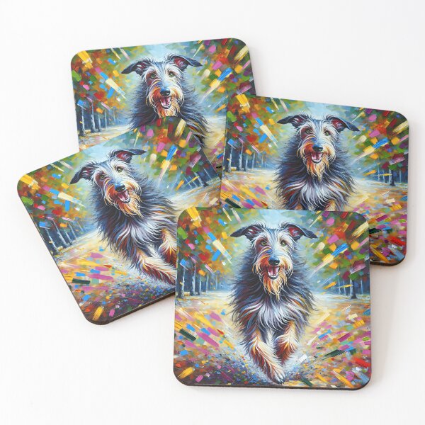 Item preview, Scottish Deerhound Dog Portrait Acrylic Art Print Pet Portrait Gifts for Dog Lovers designed and sold by Puppy Puzzles Plus.