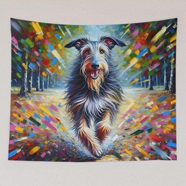 Item preview, Scottish Deerhound Dog Portrait Acrylic Art Print Pet Portrait Gifts for Dog Lovers designed and sold by Puppy Puzzles Plus.