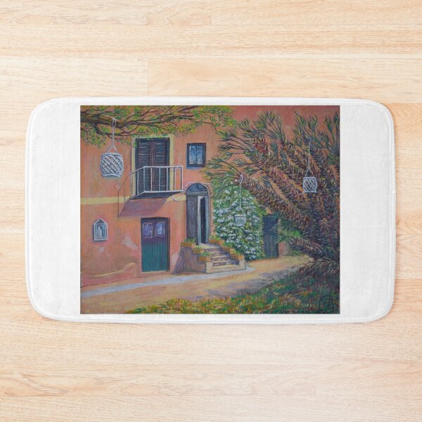 Item preview, Oil painting - Vacation House in Sicily 40 x 50 cm ( 16" x 20" ) designed and sold by Igor Pozdnyakov.