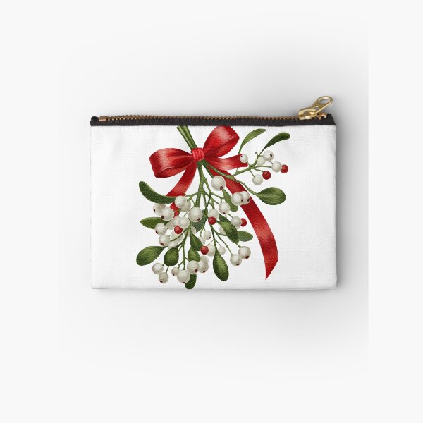 Item preview, Watercolor Mistletoe with Red Bow Illustration designed and sold by AllaMashycheva.