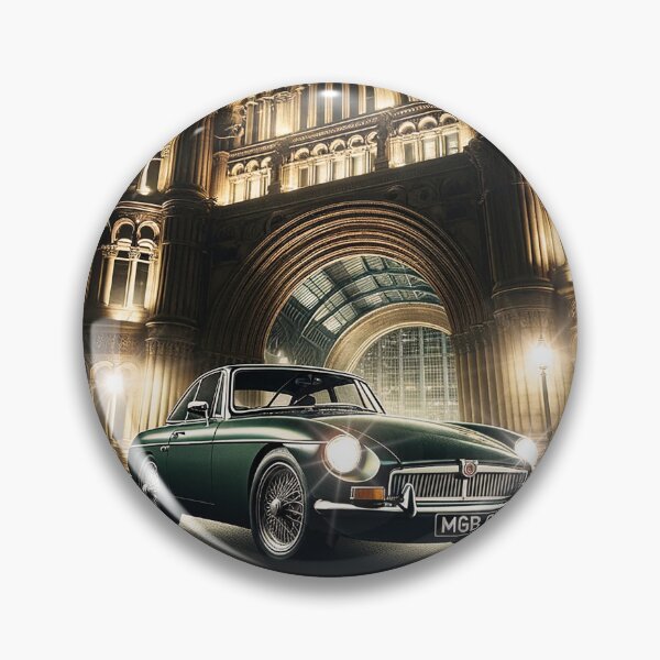 Item preview, "Nightfall Majesty: The MGB GT Against Gothic Grandeur" designed and sold by philpace.