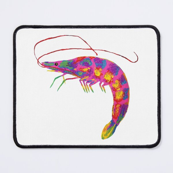 Item preview, Multicolor Shrimp Acrylic Painting designed and sold by crystallinesoup.