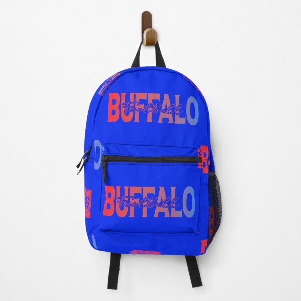 Item preview, Buffalo Football Cutout Text Gradient red to blue Script designed and sold by SmileThreads.