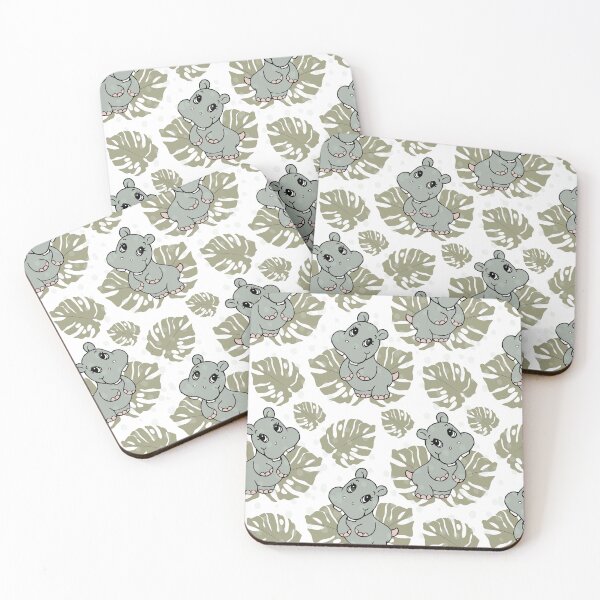 Item preview, Moo Deng Hippo Delight Pattern designed and sold by PrintSplurge.