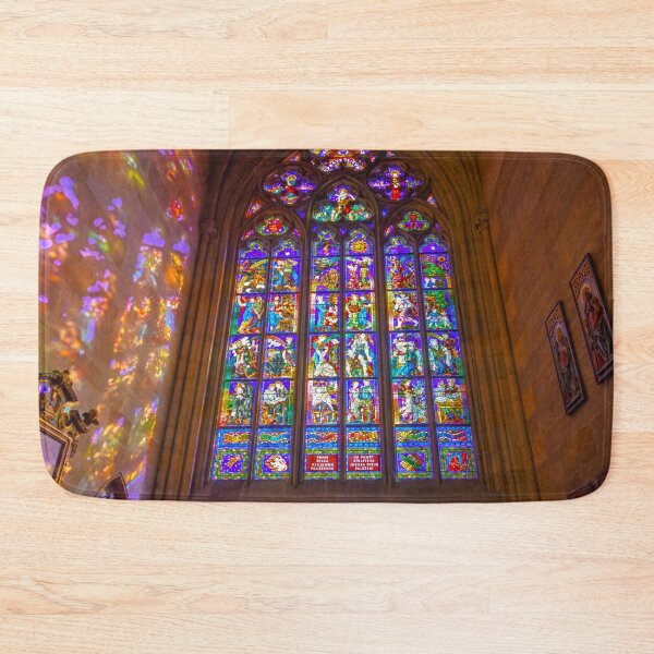 Item preview, Stained Glass Window in St. Vitus Cathedral, Prague, Czech Republic designed and sold by Catherine Sherman.