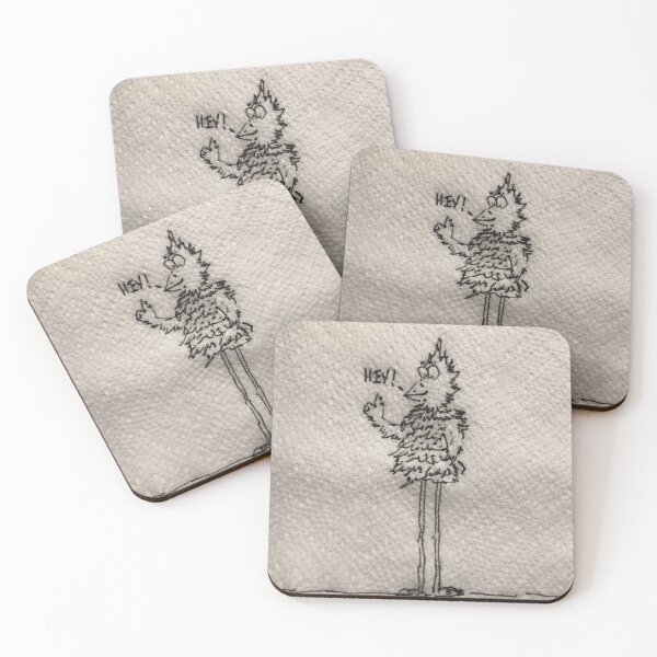 A bird named John Coasters (Set of 4)
