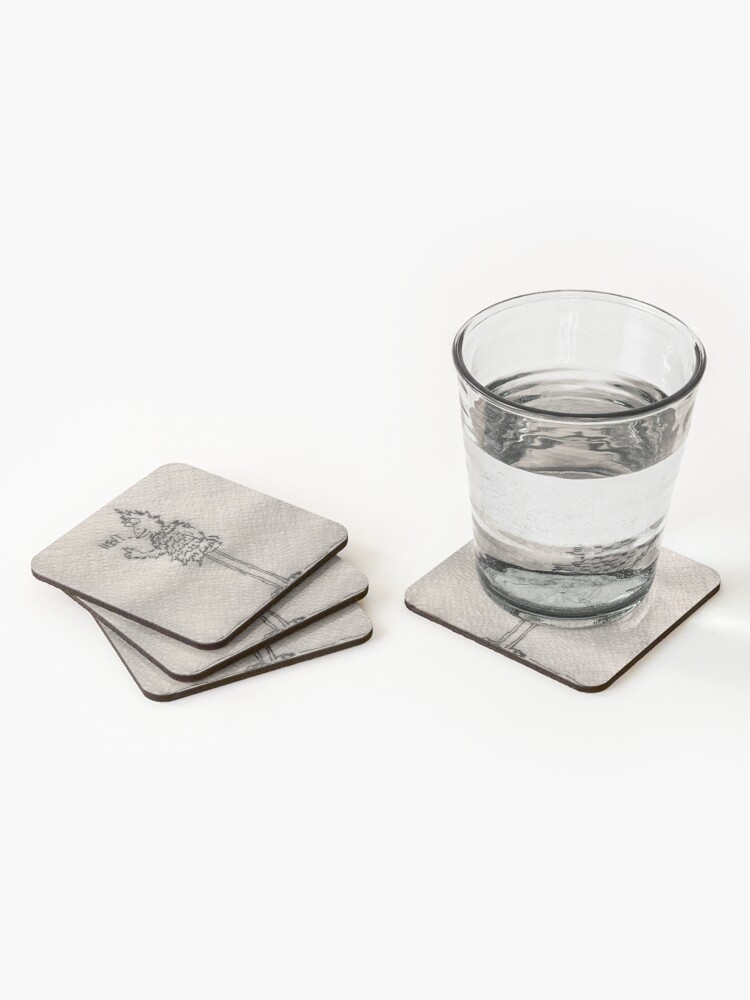 Thumbnail 2 of 5, Coasters (Set of 4), A bird named John designed and sold by gearasaurus.