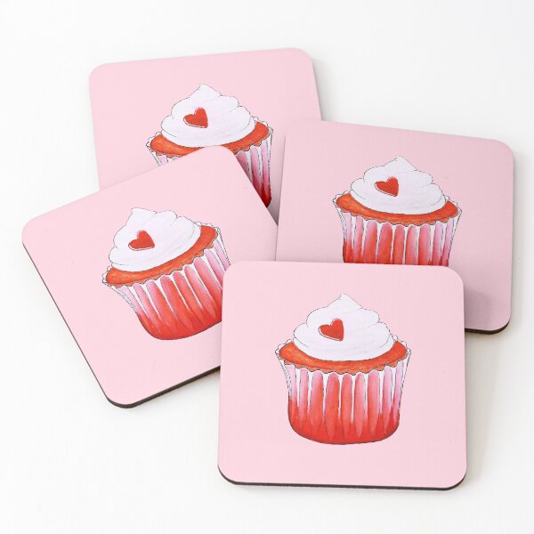 Item preview, Red Heart Cupcake Christmas Holiday  designed and sold by JeysArtDesign.