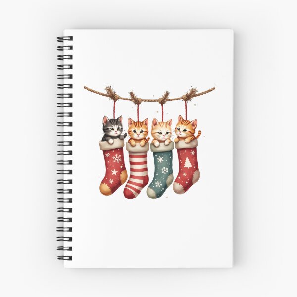 Item preview, kittens peek out of Christmas stockings designed and sold by jkrphoto.