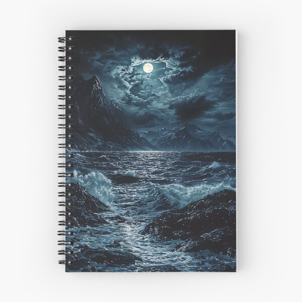Item preview, Moonlit Tempest: A Dance of Waves and Shadows designed and sold by oanaunciuleanu.