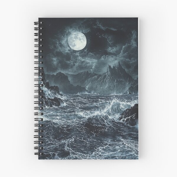 Item preview, Moonlit Tempest: A Dance of Waves and Shadows designed and sold by oanaunciuleanu.