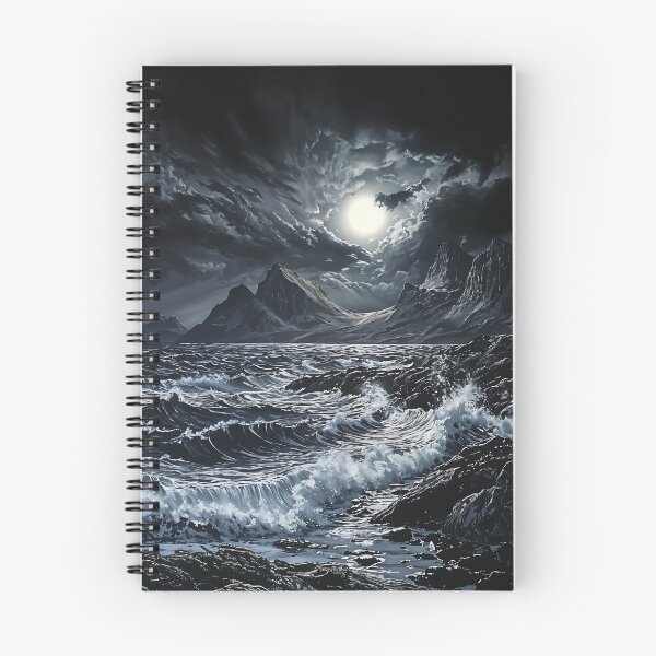 Item preview, Moonlit Tempest: A Dance of Waves and Shadows designed and sold by oanaunciuleanu.