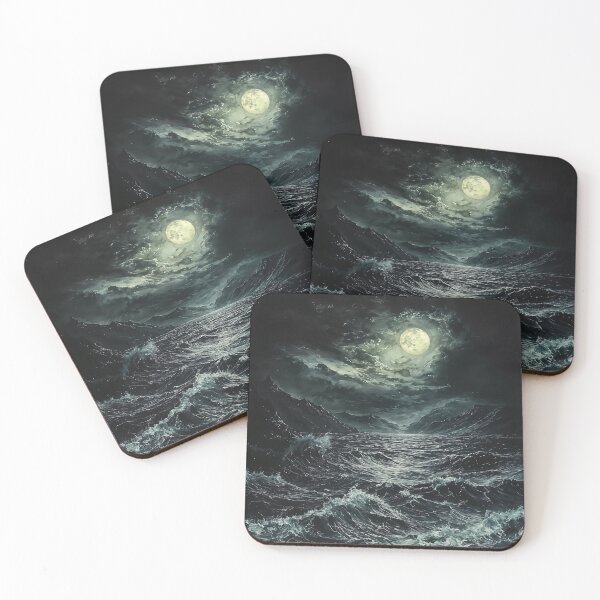 Item preview, Moonlit Tempest: A Dance of Waves and Shadows designed and sold by oanaunciuleanu.