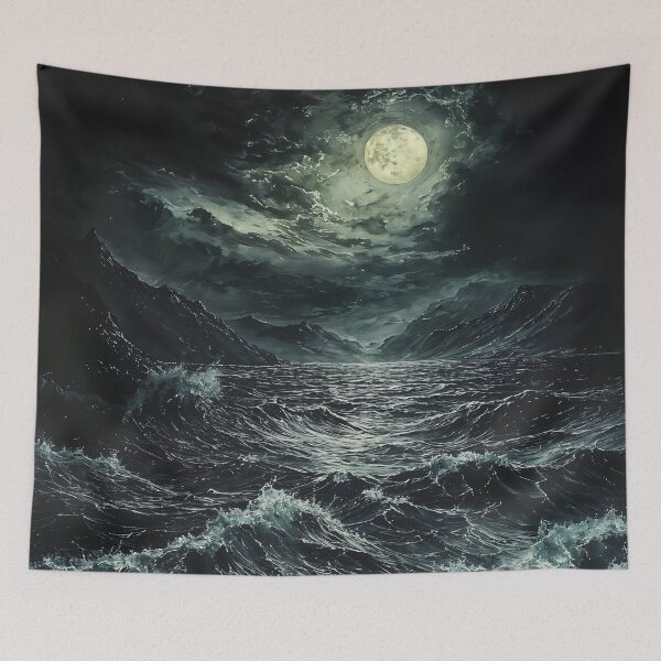 Item preview, Moonlit Tempest: A Dance of Waves and Shadows designed and sold by oanaunciuleanu.