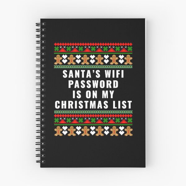 Item preview, Funny Christmas Wish List, Santa’s WiFi Password  designed and sold by Maria Garcia.