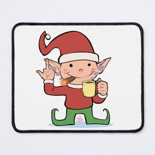 Item preview, Funny Christmas Elf Smoking Giving Middle Finger designed and sold by SilentWill94.