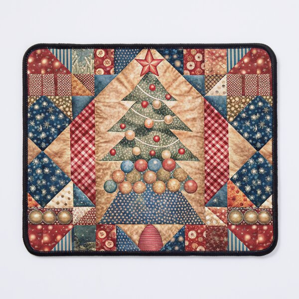 Item preview, Patchwork Christmas Tree 2 designed and sold by UniqVibe.