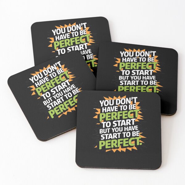Item preview, inspirational take action saying be perfect quote motivational perfect attendance gift designed and sold by LuxeGraphix.