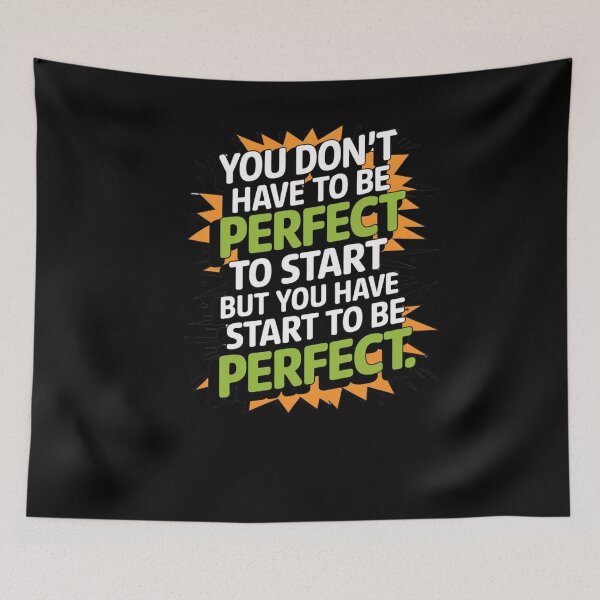Item preview, inspirational take action saying be perfect quote motivational perfect attendance gift designed and sold by LuxeGraphix.