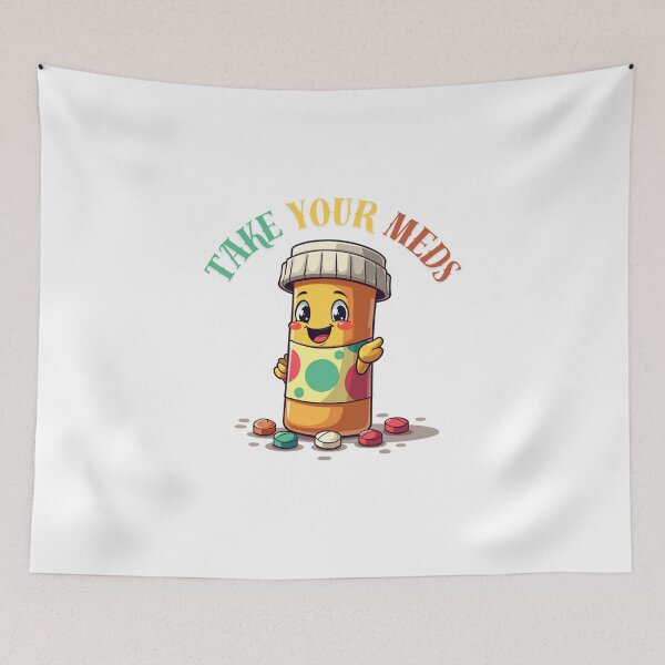 Item preview, Take Your Meds | Medication Reminder | Mental Health Pin | adhd reminders designed and sold by thorfinnshop.