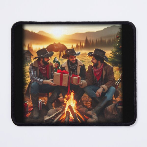 Item preview, Cowboys and gifts at a Christmas Campfire designed and sold by Wayne Thomson.