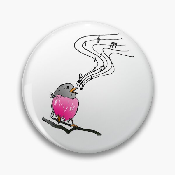 Item preview, Singing bird classical music notes musician robin bird lover  designed and sold by Artstastic.