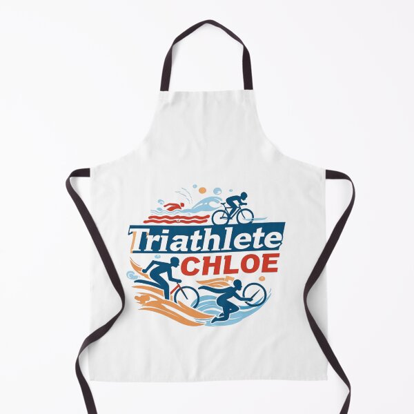 Artikelvorschau, Dynamische Triathletin Chloe – Schwimmen, Radfahren, Laufen entworfen und verkauft von Triathlongram.